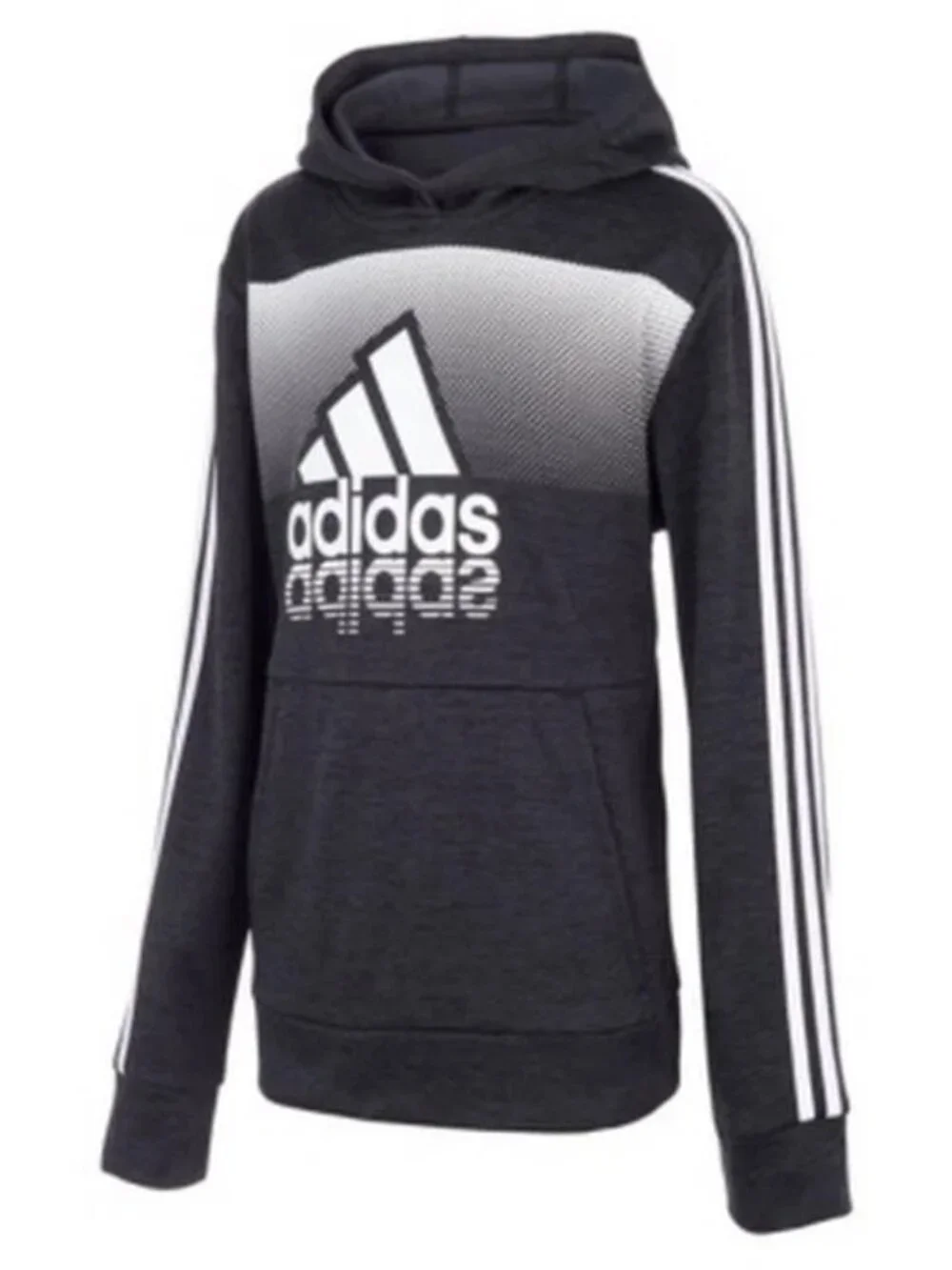 Adidas Big Boys Colorblock Melange Pullover Hoodie, Size S/8